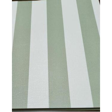 Imagem de Papel de Parede infantil Vinílico- Listrado Vichi verde oliva revoada 