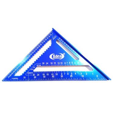 Imagem de Esquadro Rápido Triangular Régua E Transferidor 12 Polegadas - IDEA