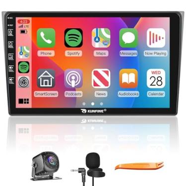 Imagem de Kunfine Car CarPlay Android Navegação Automática Rádio GPS Estéreo Câmera Reversa Tela IPS Touchscreen 10 polegadas Tablet Pad Pad Media Player para Mazda Cx-9 2006-2015, se aplicável Quad Core 2G +