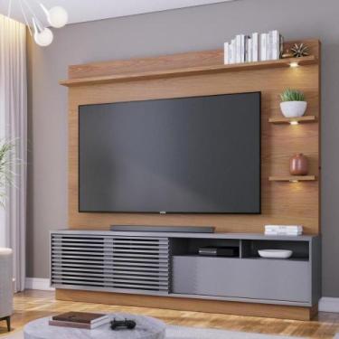 Imagem de Home Theater 1 Porta Ripada deslizante Tv 70 Polegadas Campeche - Coli