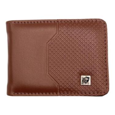 Imagem de Carteira Masculina material sintético Carimbo Metade Quadriculada RFID