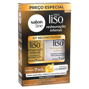 Imagem de Kit Salon Line Shampoo 300ml + Condicionador 200ml Meu Liso Restauraçã