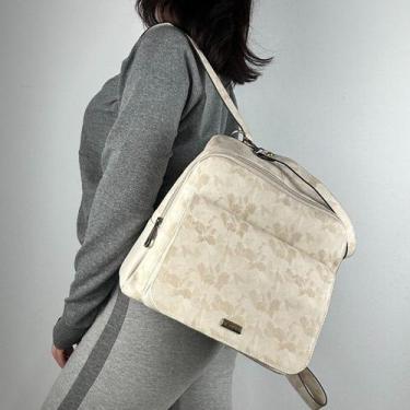 Imagem de Bolsa recuo em couro legitimo b.1034, Cacau floral bege