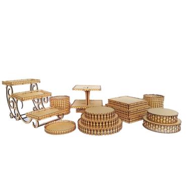 Imagem de Kit Festa Provençal Arabesco Meia Pérola Mdf Cru Deação