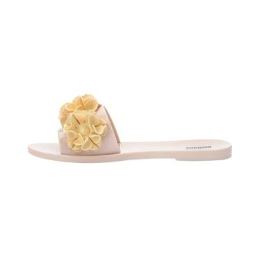 Imagem de Melissa Babe Springtime Slides para mulheres – Chinelos femininos e modernos com aplique de flores, sandálias elegantes de verão para mulheres, geleias adultas, sapatos femininos de gelatina