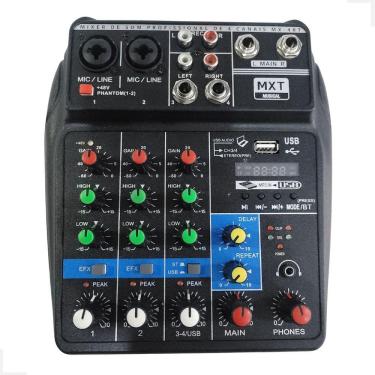 Imagem de Mesa de Som 4 Canais com Bluetooth e Equalizador Mx-4bt Mxt
