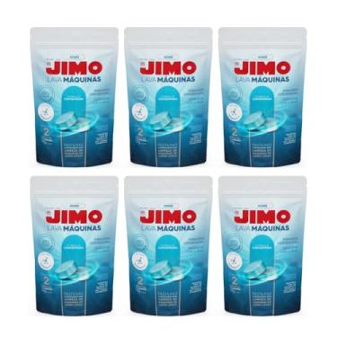 Imagem de 6 Kit Jimo Pastilha Limpa Máquina 12x17g Limpador Desincrustante Antirresíduos Remoção Gordura Profissional