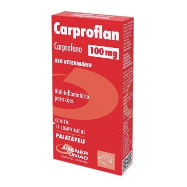 Imagem de Carproflan 100mg para Cães Uso Veterinário com 14 Comprimidos - Caprof
