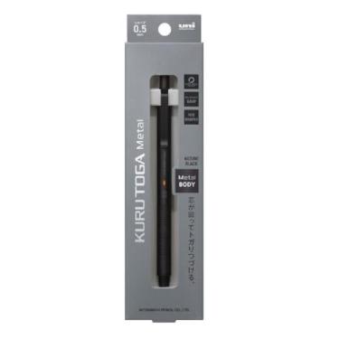 Imagem de KURUTOGA Lapiseira Mitsubishi Pencil Metal 0,5 mm Nocturne Black M5KH1P.24 com caneta esferográfica Stylus original