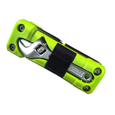 Imagem de TXDIWWZ Kit de reparo de bicicleta 16 em 1 conjunto de ferramentas de bicicleta portátil, conjunto de acessórios multifuncionais, chave de raio sextavado para bicicletas de montanha, verde