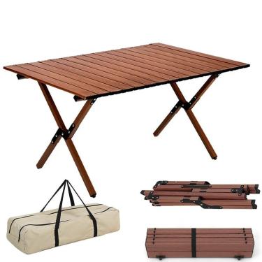 Imagem de Mesa Dobravel Bolsa Portatil Compacta Acampamento Jardim Quintal Varanda Lazer