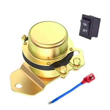 Imagem de Bateria de carro de 12 V interruptor de botão de desconexão com cabo de conexão positiva solenoide eletromagnético controle de botão de energia do automóvel sistema mestre de matança evite abrir o capô antifurto