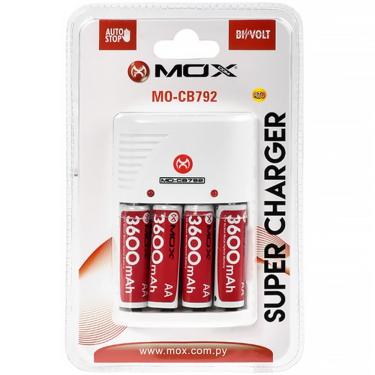 Imagem de Carregador De Pilhas Mox Mo-cb792 + 4 Pilhas Aa