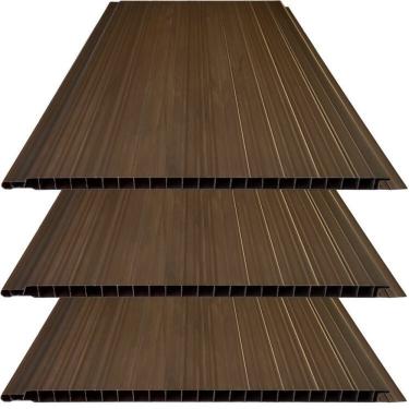 Imagem de Kit 15 Caixas Com 90 M² Forro De Pvc 10mm X 20cm X 3,00m Bariri Mogno