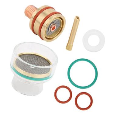 Imagem de TFM53NCN TIG Soldagem Kit, Glass Cup Collet para WP9 WP20 TIG Tocha, Com Vista Extraordinária, Salvar Gás, Fácil Montagem, para Pequenos Trabalhos (2,4 mm)