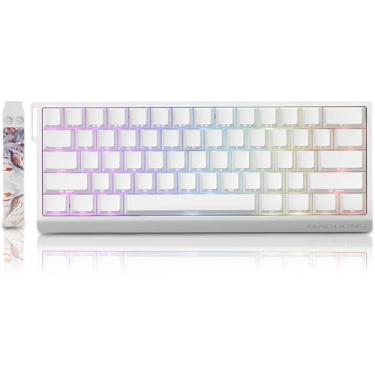 Imagem de BOYI Teclado Gamer Mad60 He Rgb 60% Com Gatilho Rápido E Interruptor Magnético, Efeito Hall De Atuação Ajustável, Mecânico Compacto Hiper-Rápido Para Jogadores Pc/Mac (Branco)