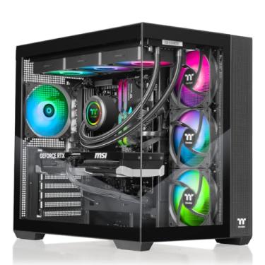 Imagem de Thermaltake LCGS View 9880-380 Desktop para jogos (AMD Ryzen™ 7 9800X3D, memória ToughRam 32GB DDR5 6400MT/s RGB, NVIDIA® GeForce RTX™ 5080, 1TB NVMe M.2, WiFi, Windows 11) V38B-B850-580-LCS
