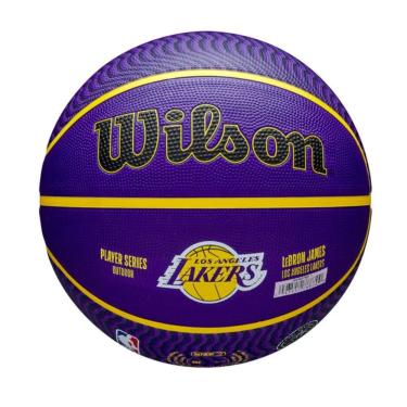 Imagem de Bola de Basquete Lebron James Player Icon Quadra Externa Tamanho 7 NBA Wilson