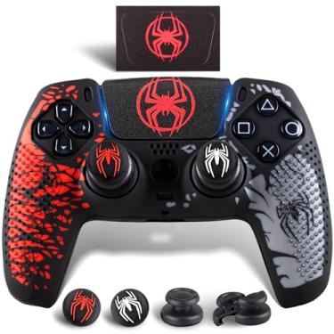 Imagem de SoAegis Spider – Conjunto de capa de controle de silicone PS5, tampas de aderência para polegar e base elevada, capa de controle com aderência texturizada para controle sem fio DualSense do PS5