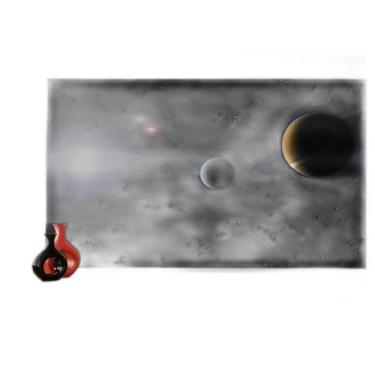 Imagem de Papel De Parede 3D Espaço Estrelas Planetas 3,5M Nsp164 - Você Decora