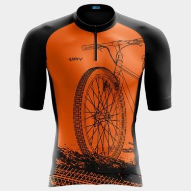 Imagem de Camisa de Ciclismo Masculino Manga Curta Proteção Uv Bolsos Traseiros 
