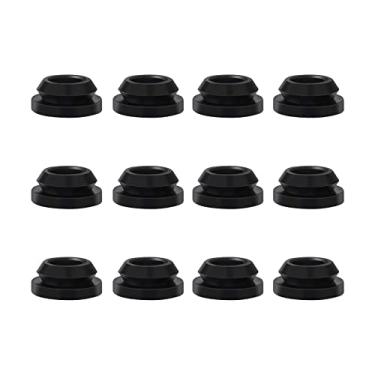 Imagem de AIEX 12 peças de ilhós de fogão de trailer, ilhós pretos para forno de acampamento com ilhós de borracha protetora para fogão de trailer, compatível com grelhas de fogão Magic Chef