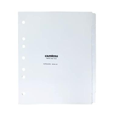 Imagem de Carstens divisórias de plástico resistentes, 9 abas, brancas, para encadernadores de 3 anéis de abertura lateral