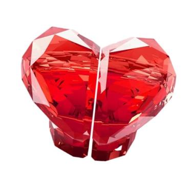 Imagem de IEUDNS Tampa de botão de vaso sanitário em formato de coração, peças simples para unhas compridas, botão de pressão portátil para vaso sanitário, Vermelho