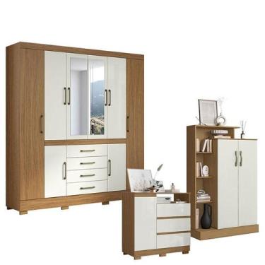 Imagem de Guarda Roupa Casal Nápole 2045149 com Armário Multiuso Florença 200019