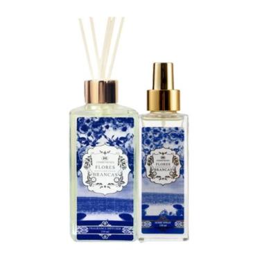 Imagem de KIT Home Spray + Difusor de Ambiente Flores Brancas Madressenza 250ml,