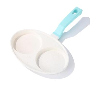 Imagem de Unoschrim Frigideira de ovo com 2 xícaras, frigideira de alumínio antiaderente, panqueca com alças antiqueimaduras, frigideira pequena para cozinhar ovos, hambúrguer e panqueca, compatível com todos