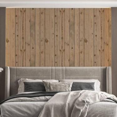 Imagem de Papel De Parede Adesivo Ripas De Madeira Bege Vinilico 2m - DELIQUADRO