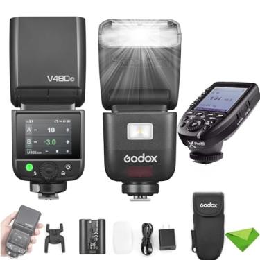 Imagem de GODOX V480 N V480-N TTL FLASH PARA CAMERAS NIKON W/XPRO-N FLASH TIGGER, GN50 1/8000 HSS, tempo de reciclagem de 1,7s, Luz de toque de modelagem sem fio 2,4g, Li-Ion Speedlight Speedlight