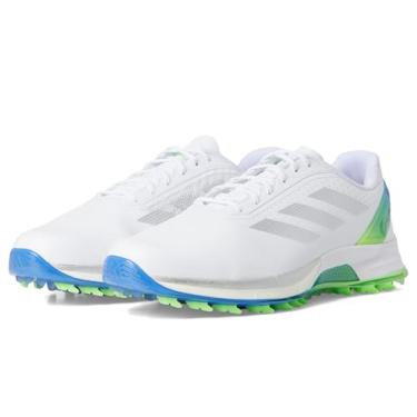 Imagem de adidas Tênis de golfe masculino Adizero Zg Spikeless Golf, Calçado branco/prata metálico/Lime Burst, 39
