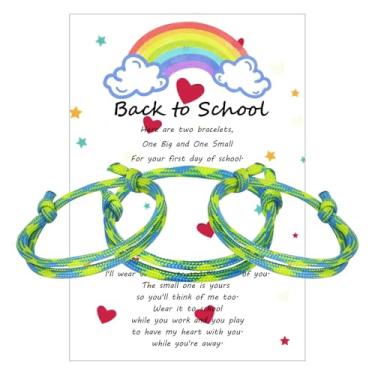 Imagem de MEMFALL Pulseira First Day of School Gifts Back to School Gifts Mommy and Me Gifts First Day of School Gifts, ADJUSTABLE, Liga metálica, Sem Pedra Preciosa