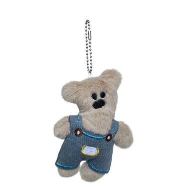 Imagem de BRIWAD Lindo urso de pelúcia marrom bolsa de pelúcia charmoso chaveiro acessórios para bolsa, mochila, bolsa, carteira, decorações