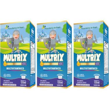 Imagem de KIT 3X MULTRIX (Xarope Infantil com Vitaminas de A a Z) 120ml - Flora 
