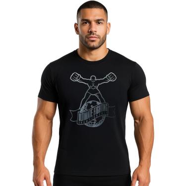 Imagem de Camiseta Esportiva Masculina Algodão Venum UFC Ultiman Preto Original Jiu Jitsu Treino Academia-Unissex