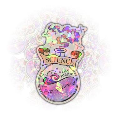 Imagem de 3 peças Science: It's Like Magic, But Real Sticker, Show That is Real, Pro I Love Quote Adesivo de laboratório para capacete garrafa de água Laptop Tumbler capa de telefone carros 7.6 cm x 7.6 cm