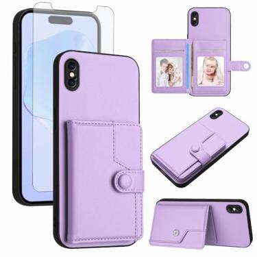 Imagem de Asuwish Capa de telefone para iPhone Xs Max capa carteira com protetor de tela de vidro temperado RFID fino suporte para cartão de crédito acessórios para celular i X XR Xsmax 10x SX Xmax 10xs 10s 10
