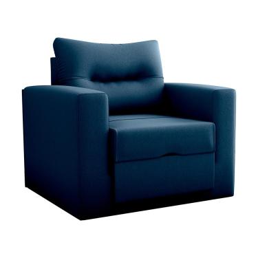 Imagem de Sofá-Cama Solteiro Marisol Suede Azul