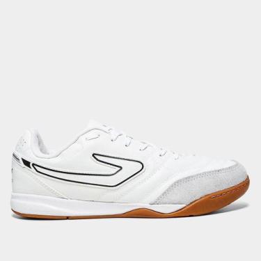 Imagem de Chuteira Futsal Topper Maestro Club V Unissex, Branco, Preto, 41