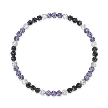 Imagem de NUKAYAI Colar de beisebol masculino com contas brilhantes de 40,6 cm/45,7 cm/50,8 cm, acessórios de beisebol de discoball inspirados em strass, colares de gotejamento para jogadores amantes de times e