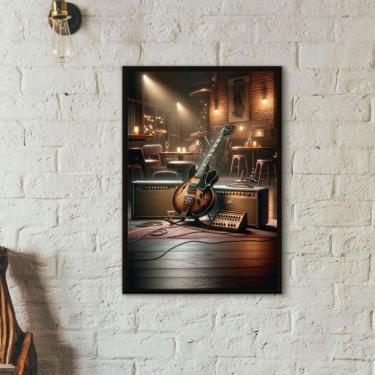 Imagem de Quadro Decorativo Guitarra - Palco 45X34Cm