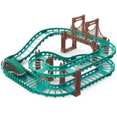 Imagem de Carrinho com Pista De Montar com Diversas Peças Temas Dinossauro E Urb