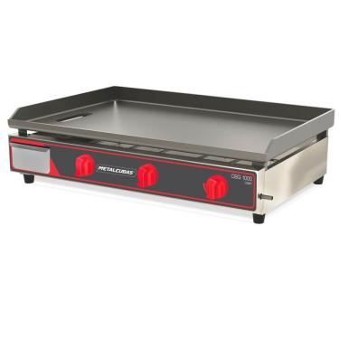 Imagem de Chapa Bifeteira A Gás Light Metalcubas CBG1000L Área 100X52,5Cm Chapa 6,4mm Inox 12030G(10327)