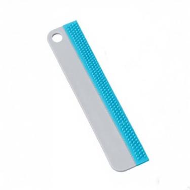 Imagem de Pacote com 4 mini rodo de janela de borracha macia para todos os fins, raspador de janela, ferramenta de rodo de limpeza de vidro para vidro, porta de chuveiro, espelhos, banheiro, bancadas de cozinha