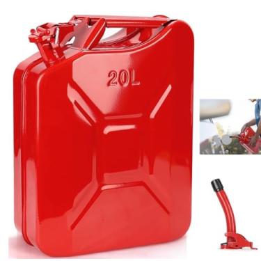 Imagem de Barril de Combustível 20L/5.3 Galões, 0,8 mm de Espessura, Recipiente de Óleo, Balde de Metal, Barris de Gasolina, Tambor para Diesel, Barril de Óleo Portátil, Galão de Gasolina Combustível 20 Litros