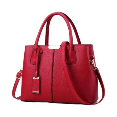 Imagem de Bolsa Feminina Grande Minimalista Bolsa De Ombro Crossbody Couro Macio
