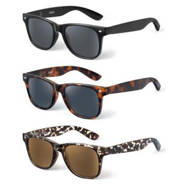 Imagem de Pacote de 3 óculos de sol de leitura LADEESSE para mulheres UV400